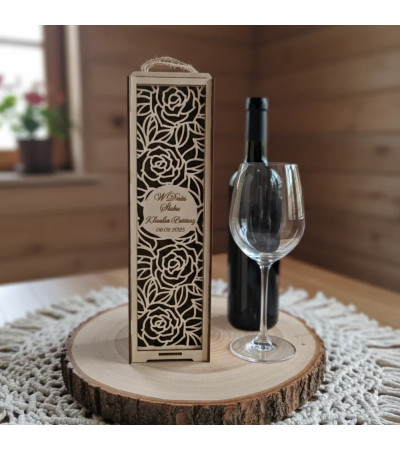 Pudełka na Wino z Ażurowym Wycięciem– Personalizowane