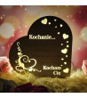 Personalizowane Serce Lampka LED z grawerem