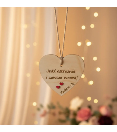 Zawieszka Serce do auta personalizowane