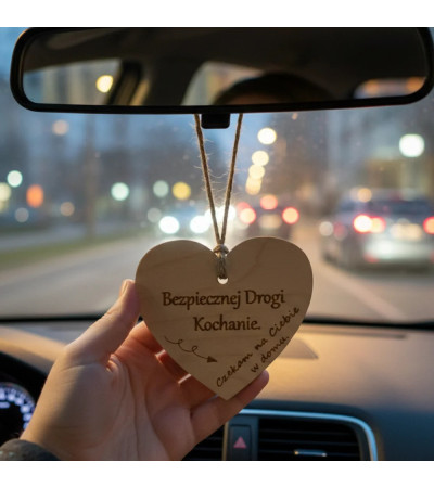 Zawieszka Serce do auta personalizowane