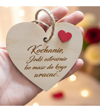 Zawieszka Serce do auta personalizowane