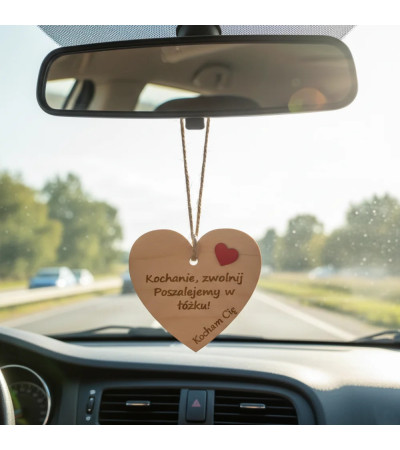 Zawieszka Serce do auta personalizowane