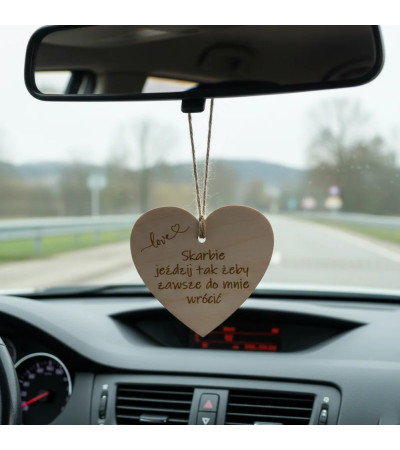 Zawieszka Serce do auta personalizowane