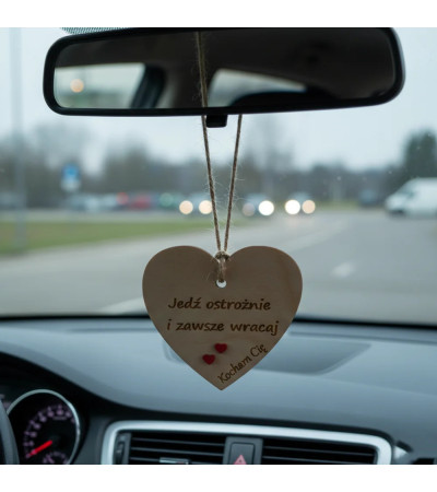 Zawieszka Serce do auta personalizowane
