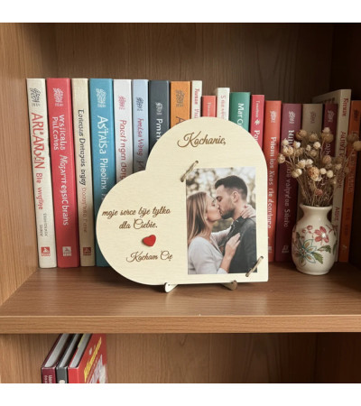Ramka Serce z Grawerem Personalizowana na Walentynki