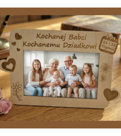 Ramka na zdjęcie Prezent na Dzień Babci i Dziadka