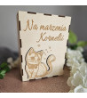 Skarbonka dla dziecka personalizowana z grawerem 3D Kotek