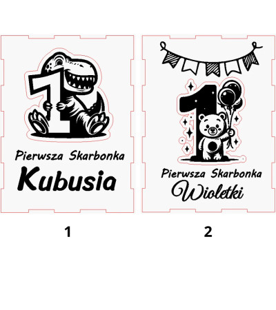 Skarbonka Na Pierwsze Urodziny Roczek Personalizowana na Urodziny Dziecka