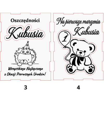 Skarbonka Na Pierwsze Urodziny Roczek Personalizowana na Urodziny Dziecka