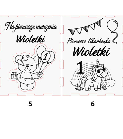 Skarbonka Na Pierwsze Urodziny Roczek Personalizowana na Urodziny Dziecka