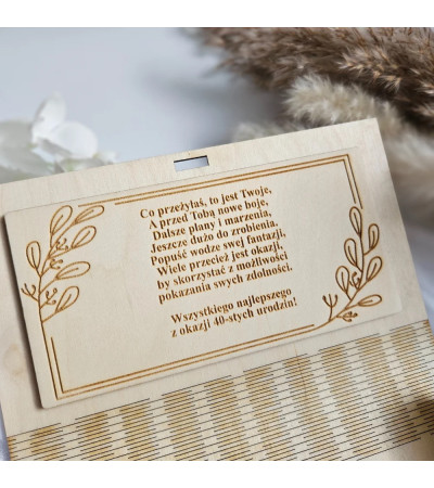 Pudełko na Pieniądze z elementem 3D Personalizowane na Urodziny