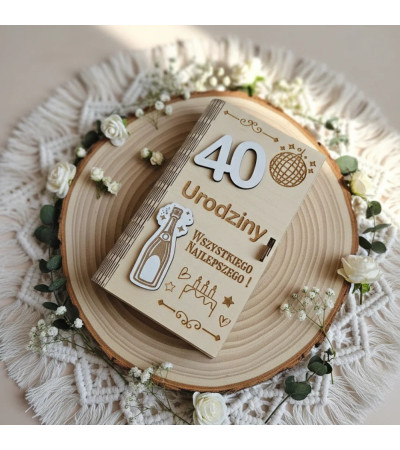 Pudełko na Pieniądze z elementem 3D Personalizowane na Urodziny