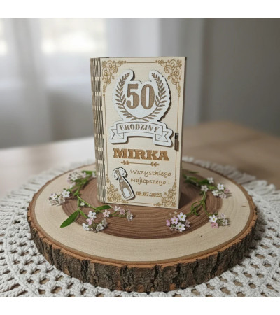 Pudełko na Pieniądze z elementem 3D Personalizowane na Urodziny