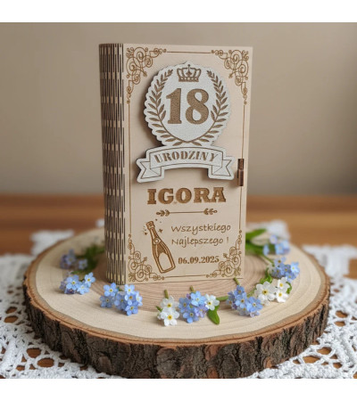 Pudełko na Pieniądze z elementem 3D Personalizowane na Urodziny