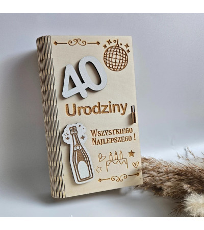 Pudełko na Pieniądze z elementem 3D Personalizowane na Urodziny