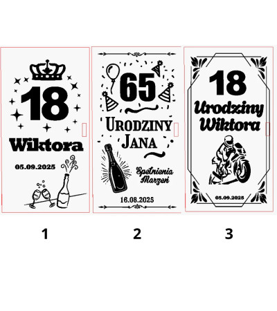 Pudełko na Pieniądze z elementem 3D Personalizowane na Urodziny