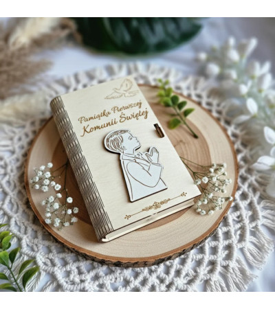 Pamiątka I Komunii Świętej  Personalizowane Pudełko na Pieniądze 3D dla Chłopca