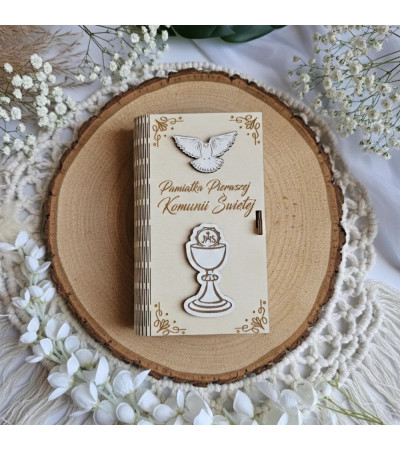 Pamiątka I Komunii Świętej Personalizowane Pudełko na Pieniądze 3D