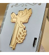 Pamiątka I Komunii Świętej Personalizowane Pudełko na Pieniądze 3D ze złotym elementem