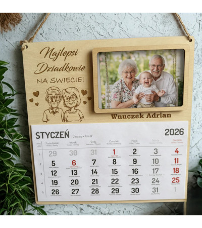 Personalizowany Kalendarz – Najlepsi Dziadkowie na Świecie!