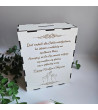 Prezent Pierwsza Komunia Święta - Personalizowana Skarbonka Biała ze złotym elementem 3D