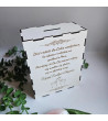 Prezent Pierwsza Komunia Święta - Personalizowana Skarbonka Biała ze złotym elementem 3D