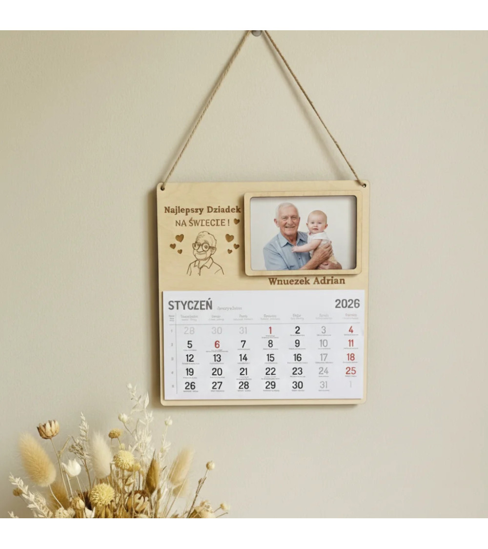 Personalizowany Kalendarz– Najlepszy Dziadek na Świecie!
