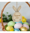 Personalizowana Zawieszka 3D Zajączek do Koszyczka Wielkanocnego