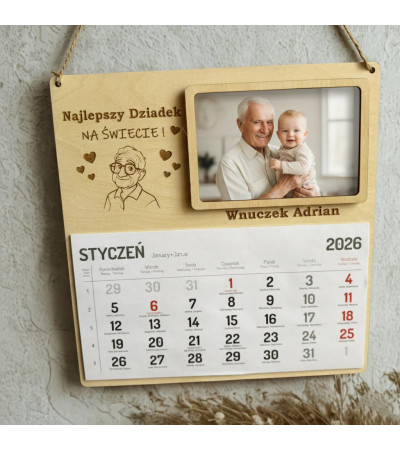 Personalizowany Kalendarz– Najlepszy Dziadek na Świecie!