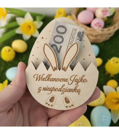 Wielkanocne Jajko z Niespodzianką Personalizowany Bon na Pieniądze 3D
