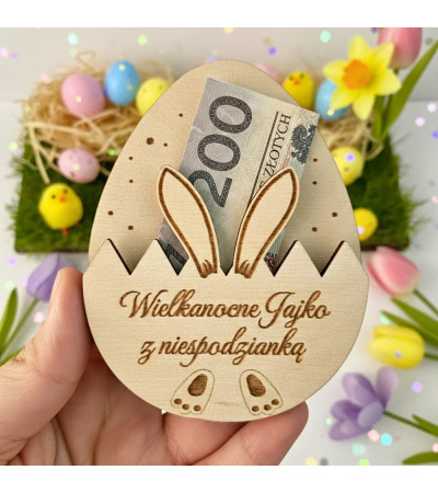 Wielkanocne Jajko z Niespodzianką Personalizowany Bon na Pieniądze 3D
