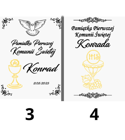 Pamiątka Pierwszej Komunii Świętej Pudełko na Biblię duże personalizowane