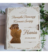 Pamiątka Pierwszej Komunii Świętej Pudełko na Biblię duże personalizowane